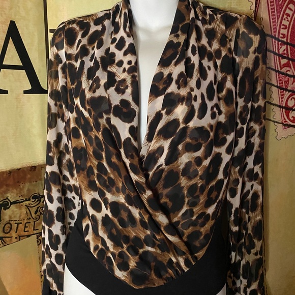 Bebe leopard bodysuit, Size XS - Picture 2 of 6
